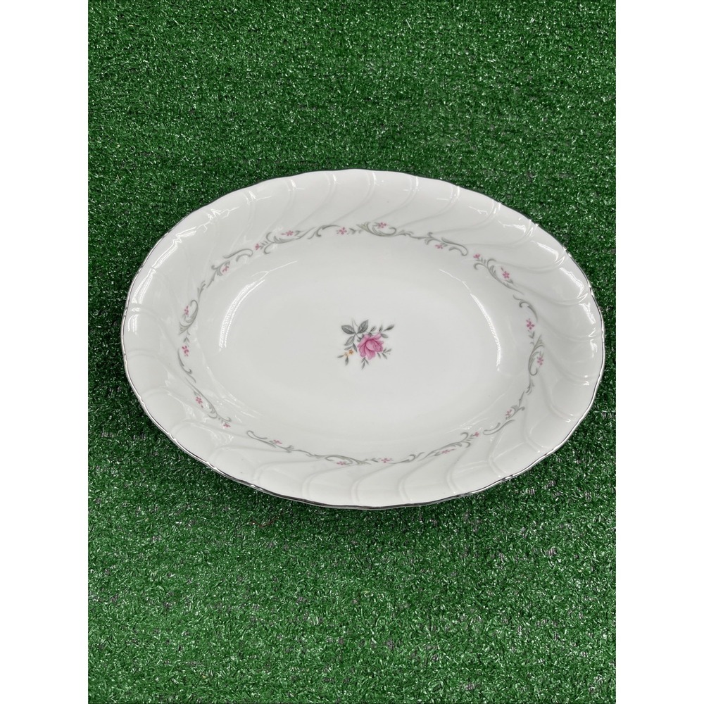 Fine China of Japan Royal Swirl Oval Vegetable Serving Bowl 10"